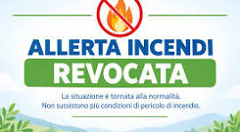REVOCA stato di massima pericolosità per incendi boschivi dal 11 SETTEMBRE 2026.